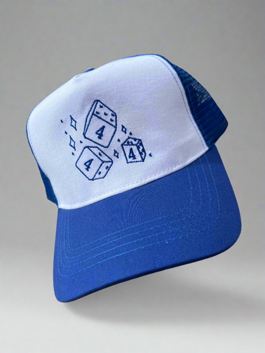 444 Trucker hat (blue/white)