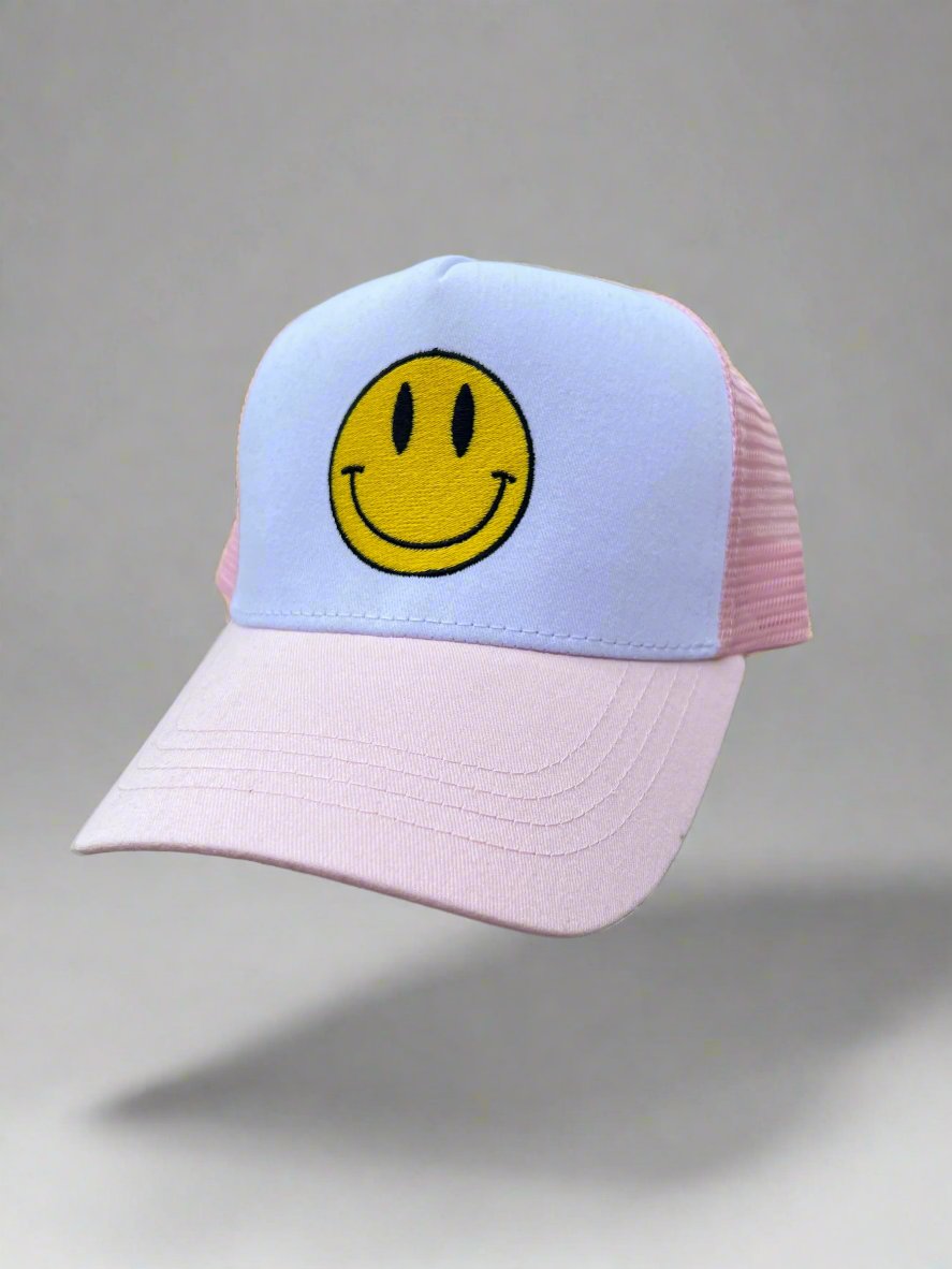 Smiley face trucker hat