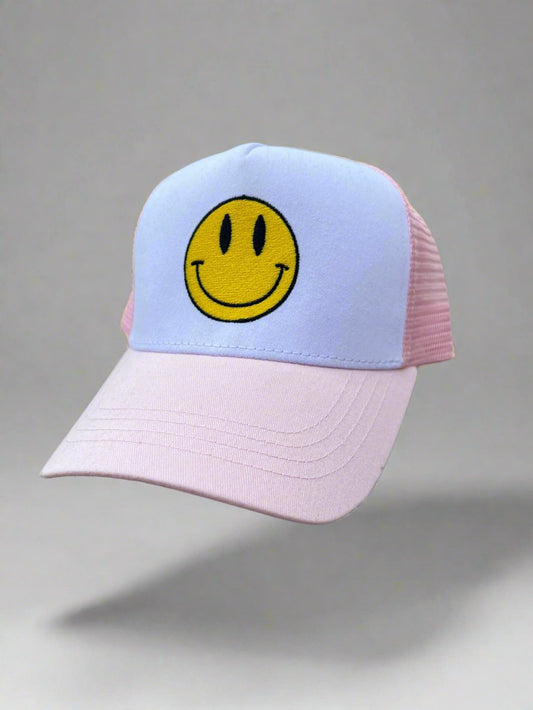 Smiley face trucker hat